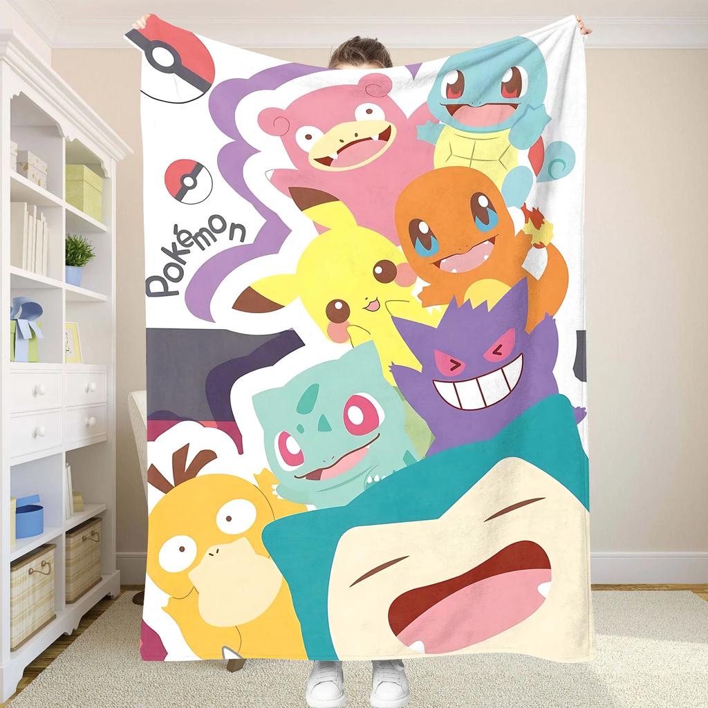 Пушистые Мягкие Одеяла и Пледы P-Pokemon Детское Одеяло Летнее Одеяло Покрывало на Кровать Аниме Домашний Декор Охлаждающее Диван