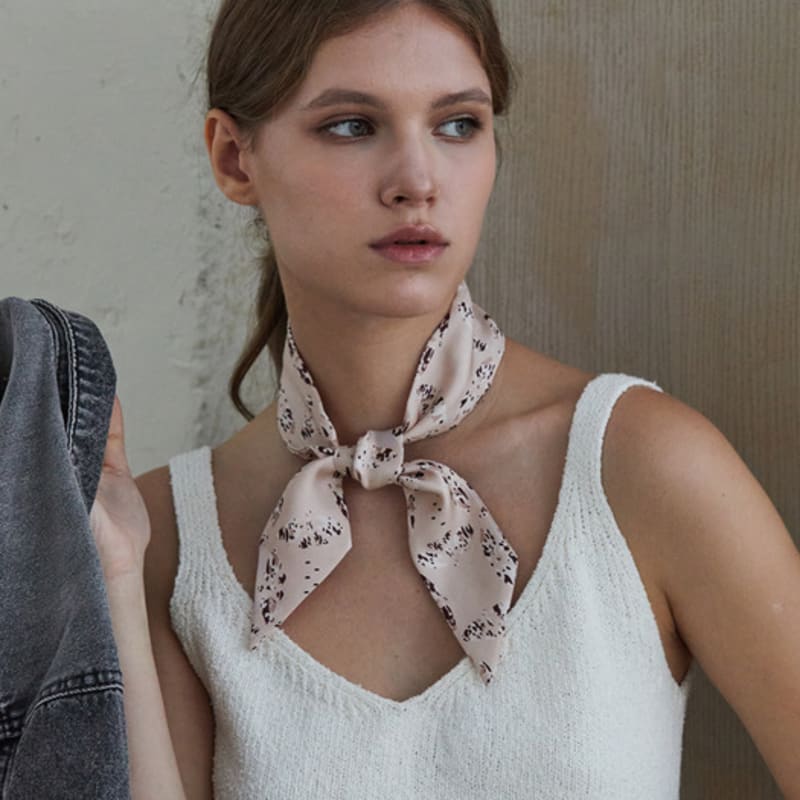 ANA MAISON Beautiful Memory Twilly Silk Scarf [PMT-1415]