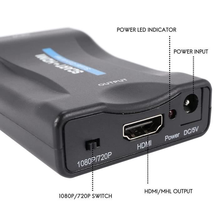 Адаптер HDMI - SCART - A132 - 1080p - Plug and Play - Черный
