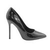 Womens/Ladies Kyra Patent Faux Leather Wide High Stiletto Heel Pumps