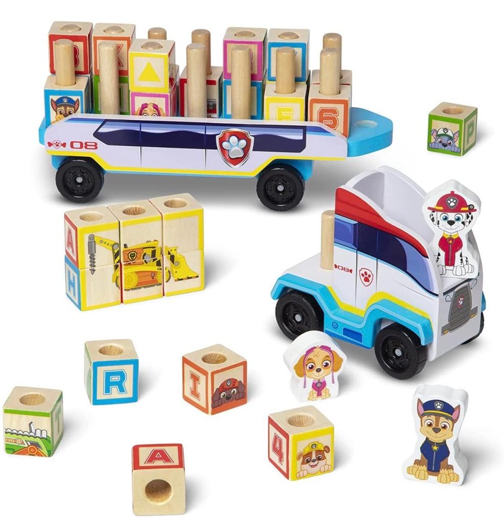 PAW Patrol Melissa & Doug Wooden ABC Block Truck (33 Pieces) [Parallel Import]