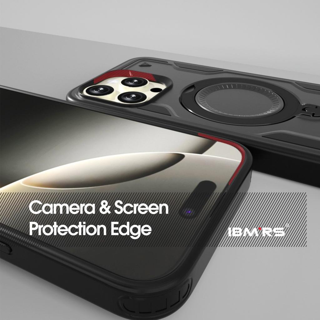 IBMRS for iPhone 13 Pro Case [6.1 Inch] Magnetic Shockproof with Stand & Lanyard | IBMRS Compatible Military Drop Tested