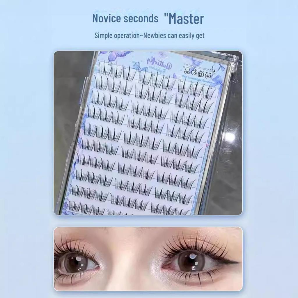 Накладные ресницы Clear Ballet без клея с высокой емкостью — густые сегментированные пучки для фотогеничных образов новичков