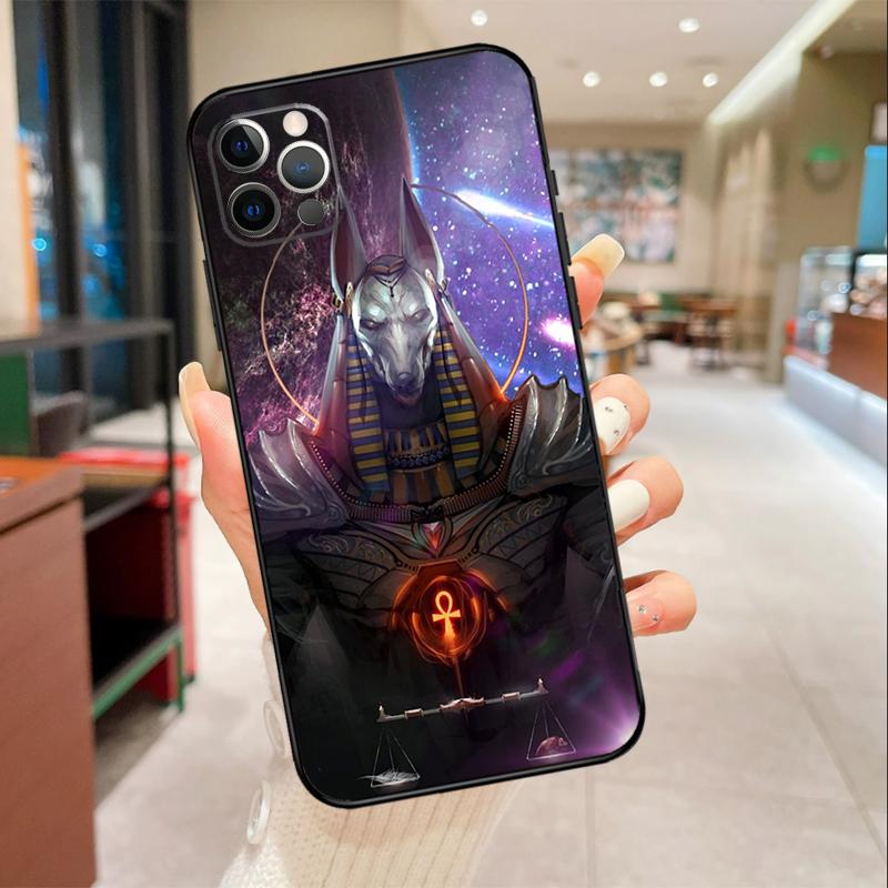 Чехол для телефона Древнеегипетский бог Анубис Для iPhone 16 15 14 11 12 13 17 Pro Max mini 15 Plus 16e 17 Air Защитная крышка