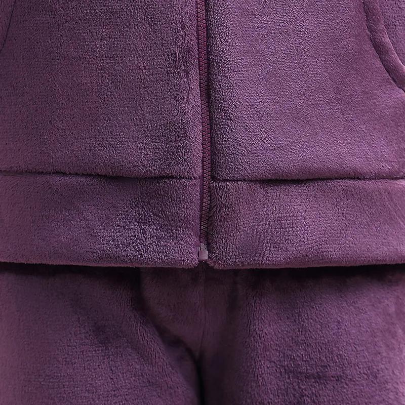 Winter Mother Autumn and Winter Plus Velvet Casual Fashion Suit Thickened New Middle-aged and Elderly Two-piece Outer Wear Women