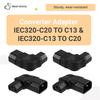 A34R IEC 320 3-контактный удлинитель с угловым разъемом AC-преобразователь IEC320-C14 на C13 Т-образный адаптер-штекер для шкафа PDU, ИБП, сервера
