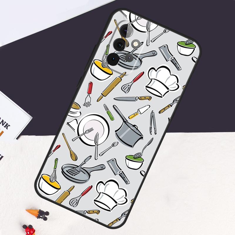 Baking Utensils Case For Samsung Galaxy A05 A06 A26 A16 A56 A36 A22 A32 A52 A54 A34 A14 A55 A15 A53 A33 A35