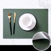 Double-Layer Thick Leather Placemat Waterproof Oil-Resistant Placemat Double-Sided Available Table Insulation Mat