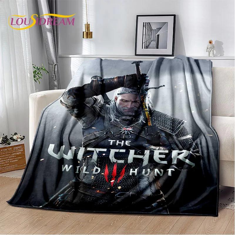 3D The W-Witcher Game Cartoon Soft Flannel Blanket for Beds Bedroom Sofa Picnic,Throw Blanket for Cover Outdoor Leisure Nap Gift