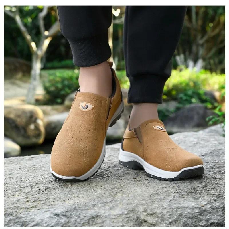 Fashion Large Size Men's Shoes 2025 Spring New Versatile Sports Running Shoes Soft Soled Korean Version Casual Hiking Shoes 40-46