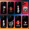Чехол для телефона с символом Киокушинкай Каратэ для iPhone 16,15,14,13,12,11,Pro,XS,Max,XR,Plus,SE,Mini Мягкий Черный Чехол