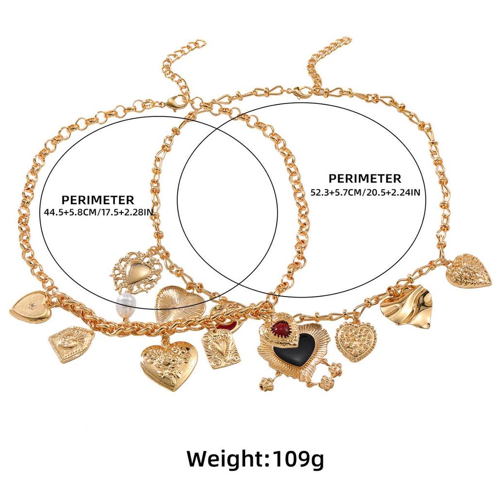 2024 Multi-Layer Metal Love Nameplate Pendant Necklace for Women