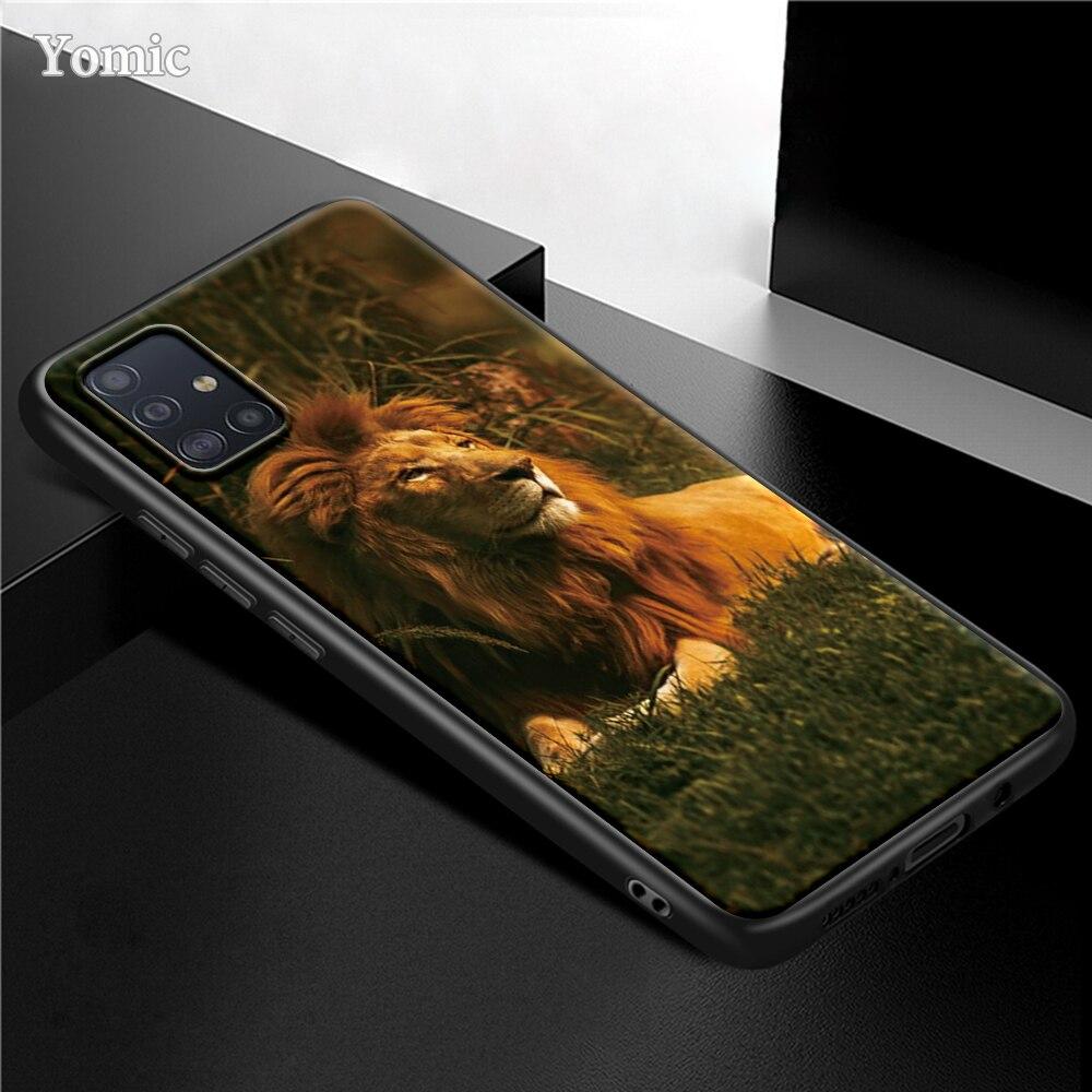 Чехол King Tiger Lion для Samsung Galaxy S21 Ultra A51 A71 A52 A72 5G S20 FE A50 A70 A41 A31 A30 A21s, черный чехол из ТПУ