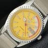 ОТРЕМОНТИРОВАННЫЕ ВИНТАЖНЫЕ МУЖСКИЕ ЖЕЛТЫЕ ЧАСЫ SEIKO 5 AUTOMATIC 6309A ЯПОНИЯ a440676-4