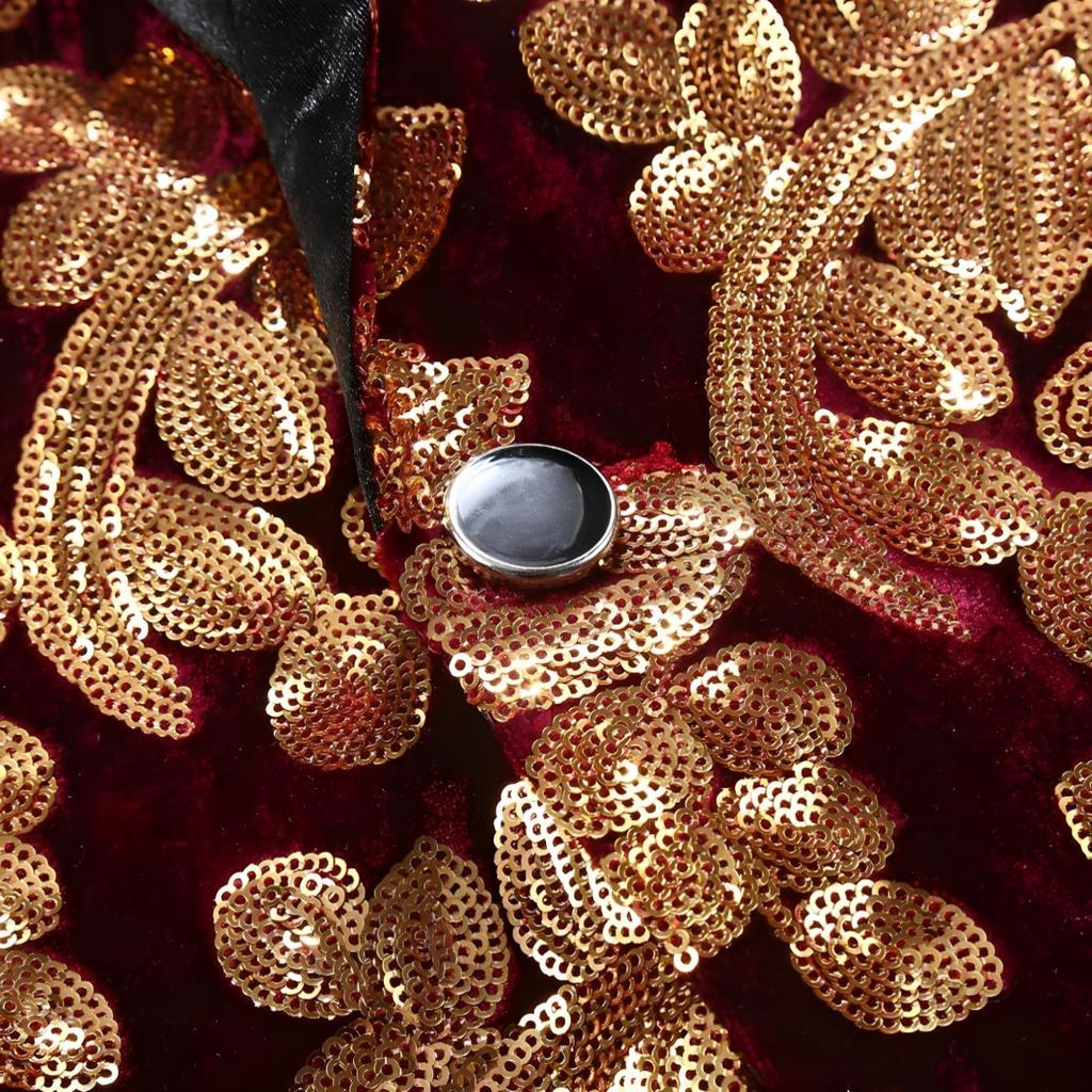 Детские Модные Пиджаки Блейзеры с Золотыми Блестящими Пайетками и Цветочным Узором