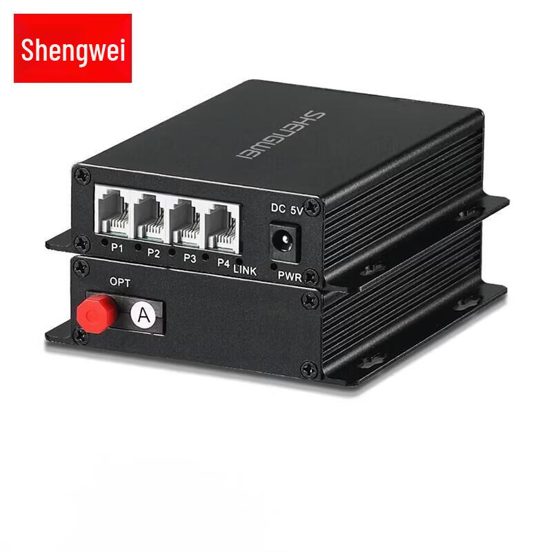 Shengwei 4-Channel PCM Digital Telephone Optical Transceiver