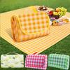 150*150cm Picnic Mat Moisture-proof Waterproof Mat Thick Plaid Outdoor Picnic Camping Beach Tent Floor Mat Lawn Mat Portable Outing Garden Supplies