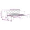 VidaXL Daybed with Trundle Bed Light Grey 80x200 Cm Fabric 3197421