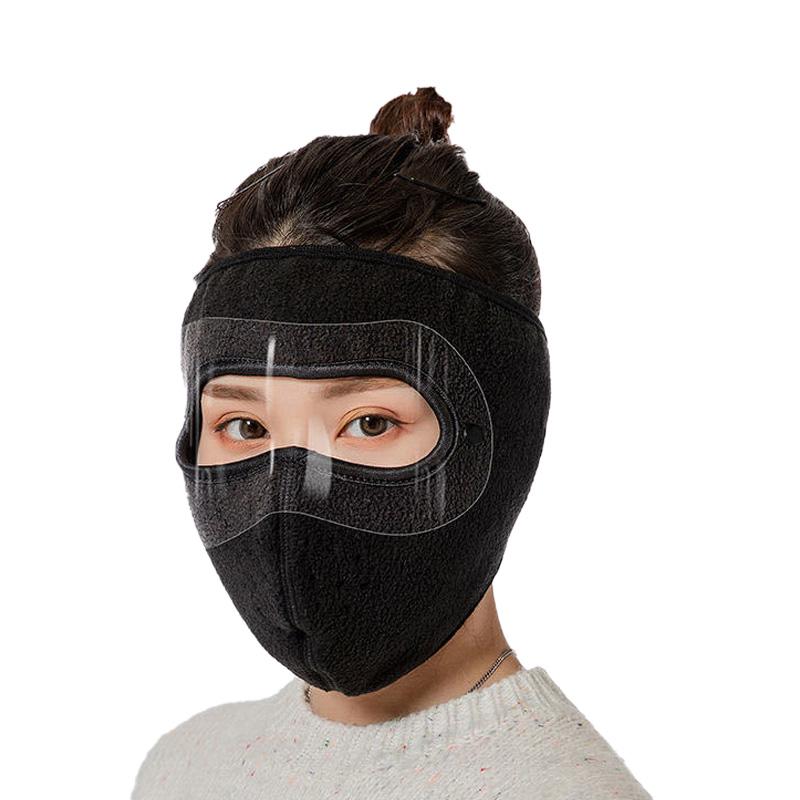1 шт. ветрозащитная противотуманная маска для езды на велосипеде с очками бархатная флисовая защитная зимняя шапка
