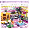 Non-Toxic Mini City Street View Cabin Building Blocks Dream House Decoration Cottage Bricks Friends Toys For Children Decoration Gifts