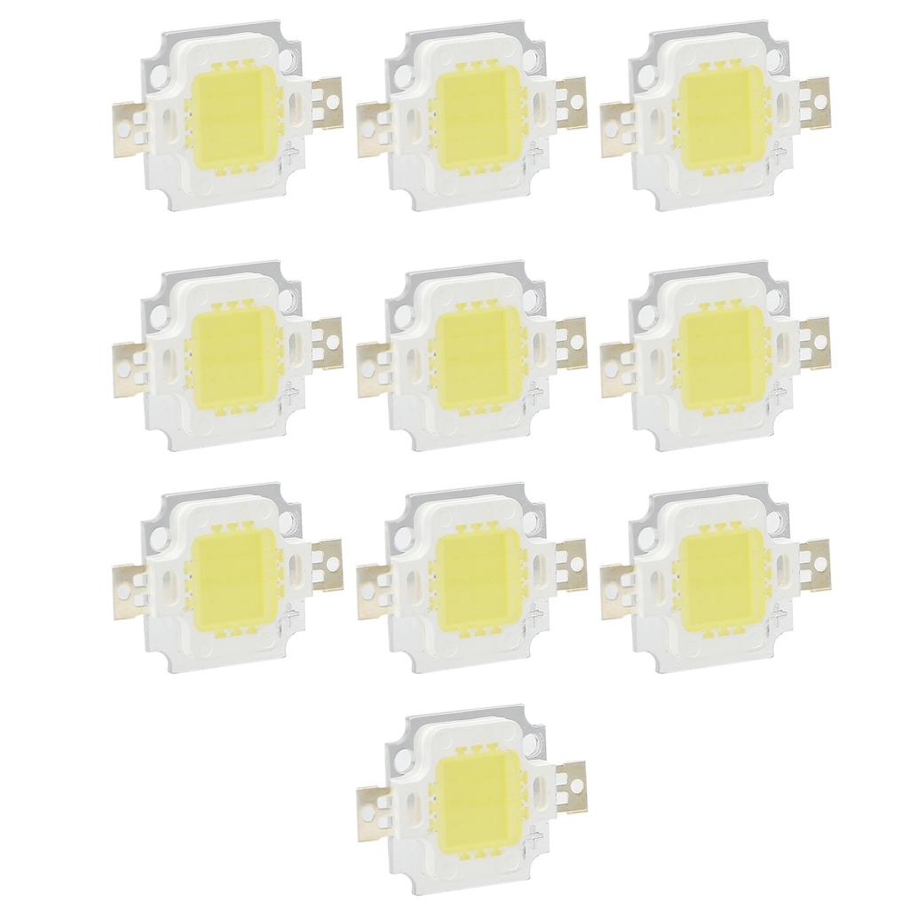 10PCS COB Light Source 10W  6500K Integrated LED Chip 12V 700mA for DIY Lamp Accessories Pure White Light