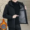 Spring Autumn Men Hooded Jacket Male Outwear Thermal Thick Warm Windbreaker Jacket Men Fashion Casual Coat