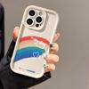 Белый персонаж смайлик радуга для чехла мобильного телефона iPhone17promax 16 Apple 14 матовый 16/15 премиум 13