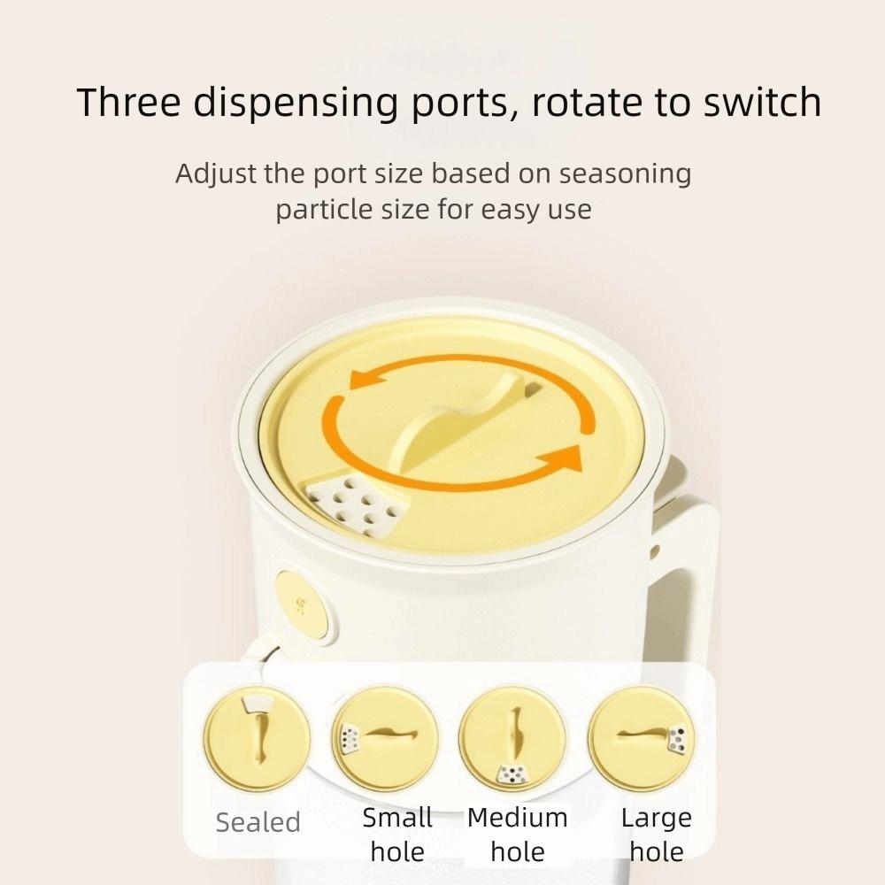 Quantitative Control 2 In 1 Salt Container 0.5g Glass Seasoning Box for Sugar Salt