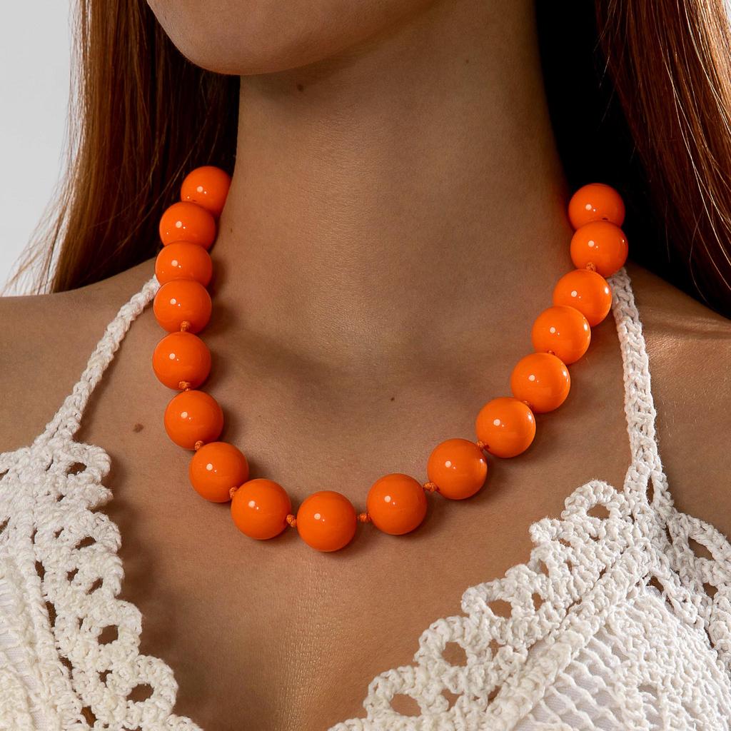 Летнее богемное этническое красочное преувеличенное ожерелье из бисера для женщин, ювелирные изделия, индивидуальность, пляжный отдых, колье-чокер, бижутерия