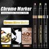3/2/1pcs Chrome Mirror Marker Pen 2mm DIY Reflective Paint Pen Permanent Gold SILVER Marker Touch Up, Model Painting, Marking