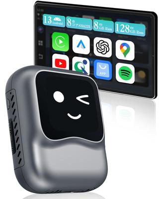 Ottocast Otto Aibox Nano 2025 Новейшая модель Android 13 CarPlay AI Потоковая передача и многое другое в вашем беспроводном Android Auto Беспроводное подключение Голосовое и