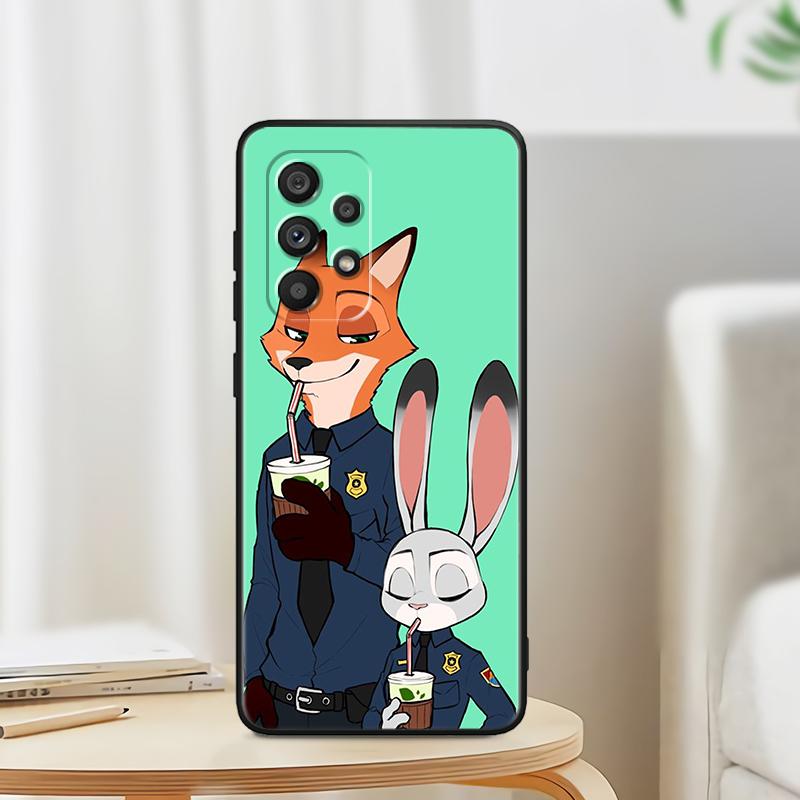 Аниме Джуди Зверополис для Samsung Note 20 10 Ultra Plus A31 A14 A12 A70 A34 A25 A04 A05 A15 A24 5G черный чехол для телефона