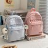 Spring New Simple Solid Color Small Backpack Elementary School Schoolbag Junior High School Commuting Outdoor Travel Backpack