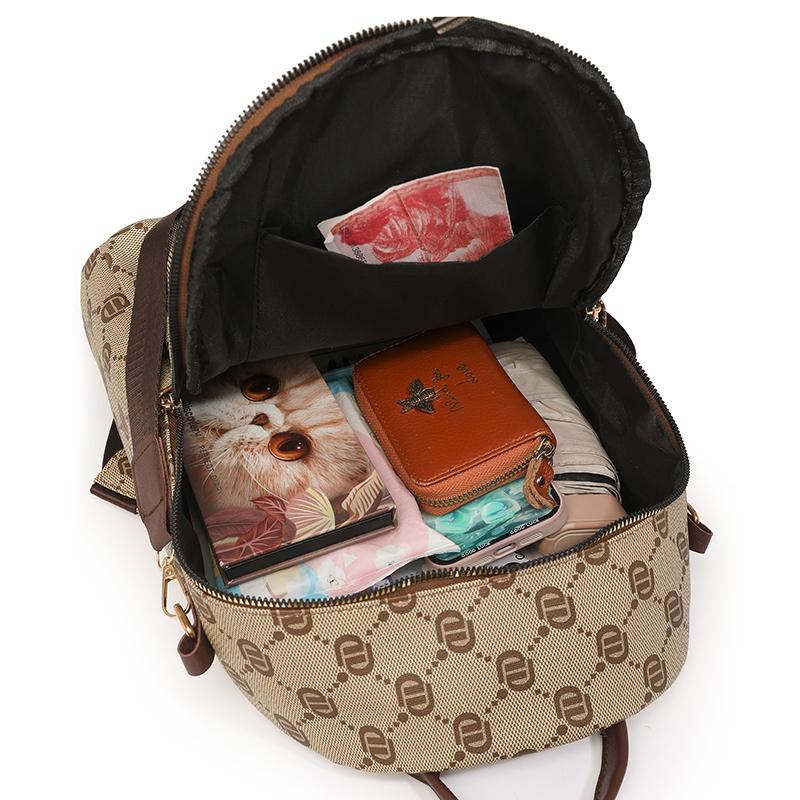 Винтажный принтованный маленький рюкзак женский рюкзак дорожная сумка