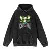 Худи с принтом Luffy & Zoro из аниме, washed vintage, 440 г - Ретро хлопковая уличная толстовка