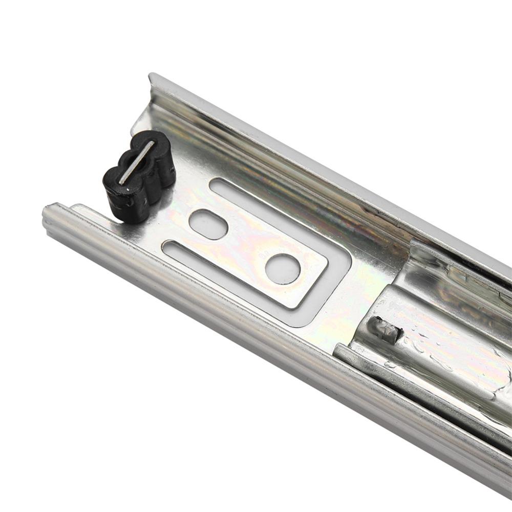 2pcs Silver Drawer Slides Side Mount Telescoping Sliding Rails Mini Heavy Duty Slides Cabinets