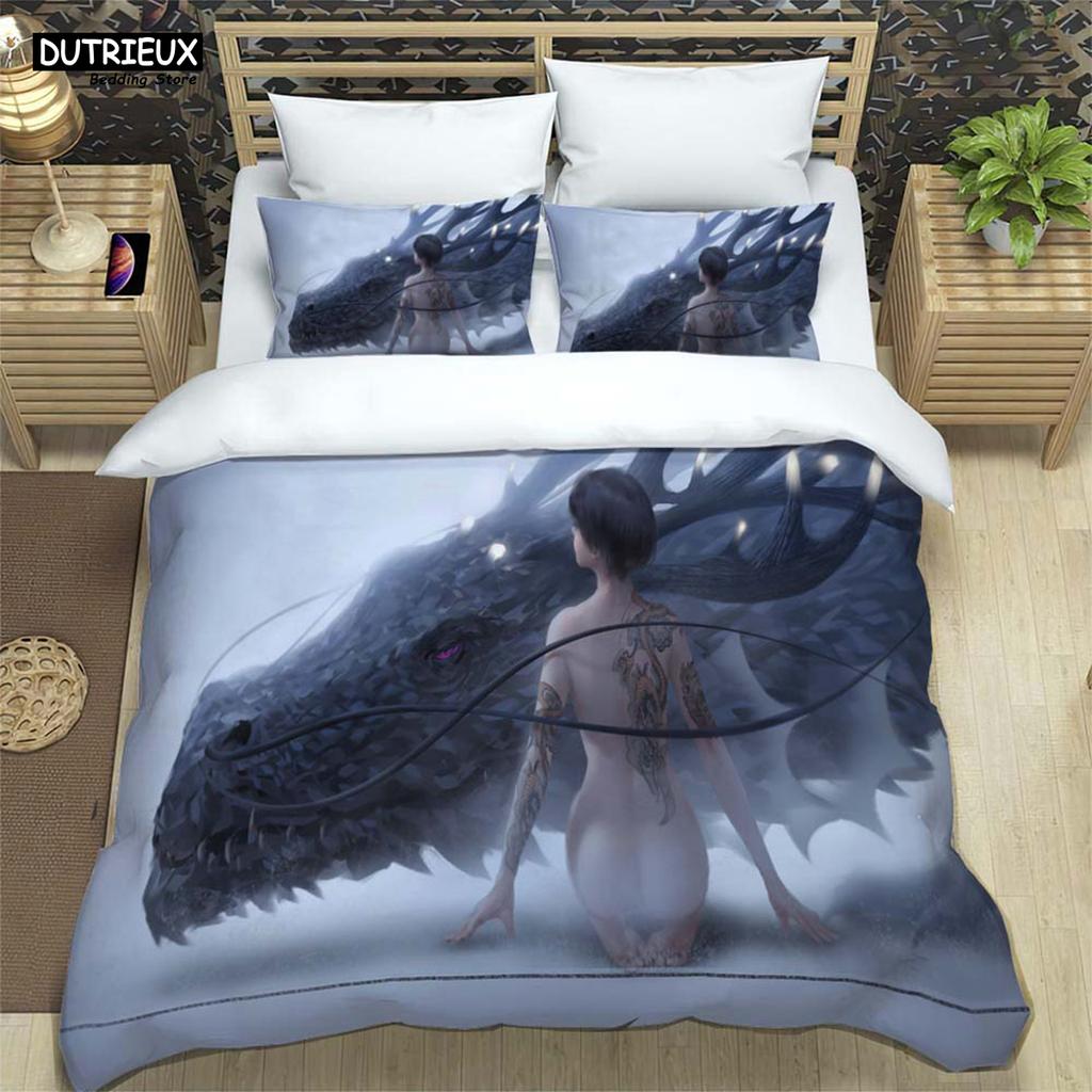 Sexy And Enchanting Beauty Printed Bedding Soft And Comfortable Fashion Gift For Friends Customizable Comforter Bedding Sets