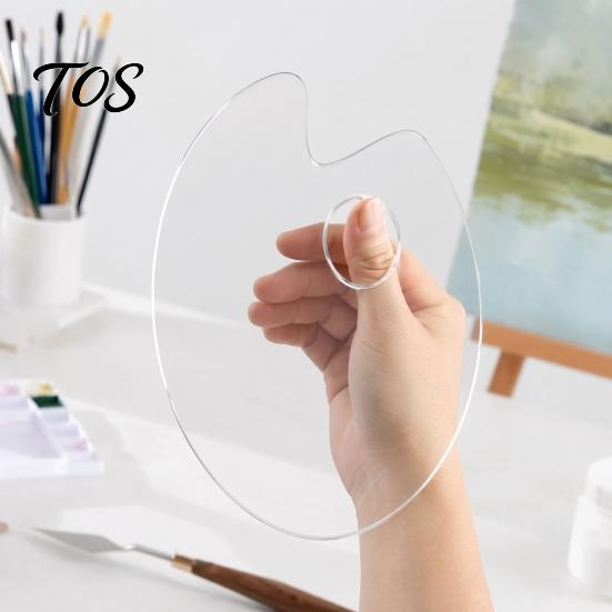 Artist Palette for Painting Acrylic Paint Palette, Clear Tray with Thumb Hole, Non-Stick Oil Professional Watercolor Mixing Acrylic, Oil, Painting,
