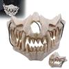 Halloween Skeleton Mask,Scary Werewolf Half Skull Mask Cosplay Costume Half Face
