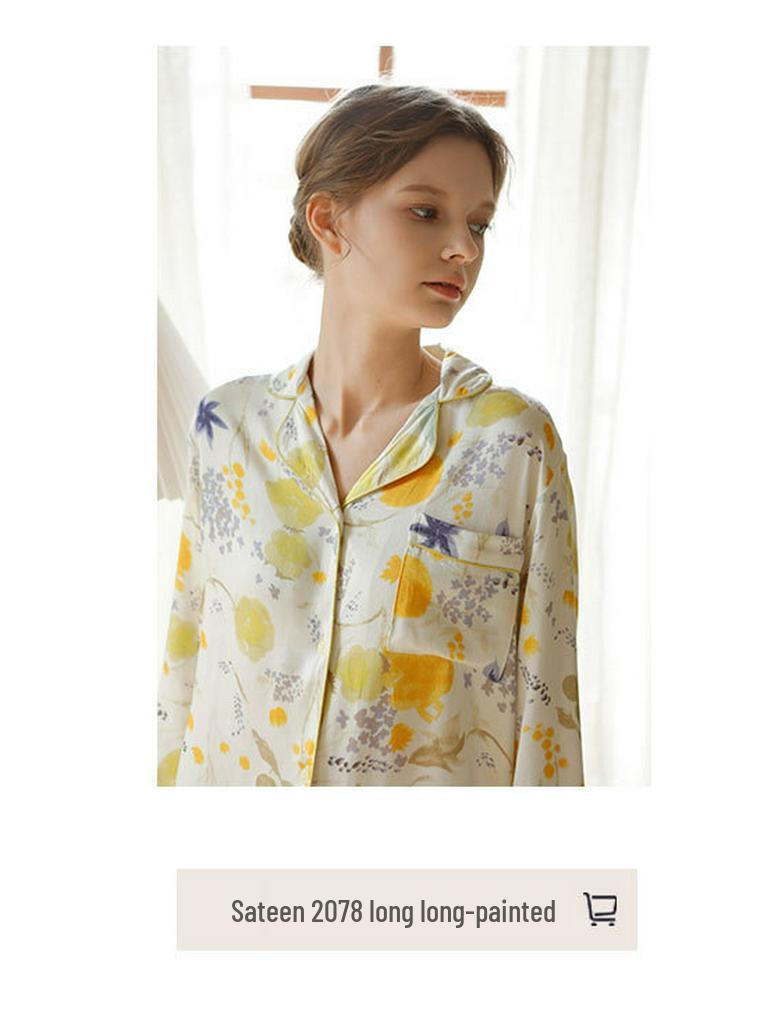 Женский рождественский пижамный комплект из сатина с принтом кролика - с коротким рукавом и шортами