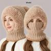 Autumn Winter Hats For Women Men Windproof Protection Ear Scarf Knit Cap Thick Warm Knitted Hat