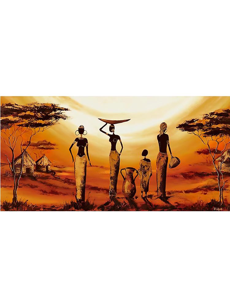 Abstract African Black Woman Oil Painting Poster Wall Art Canvas Print Room Decor Picture For Modern Living Room Home Decoration