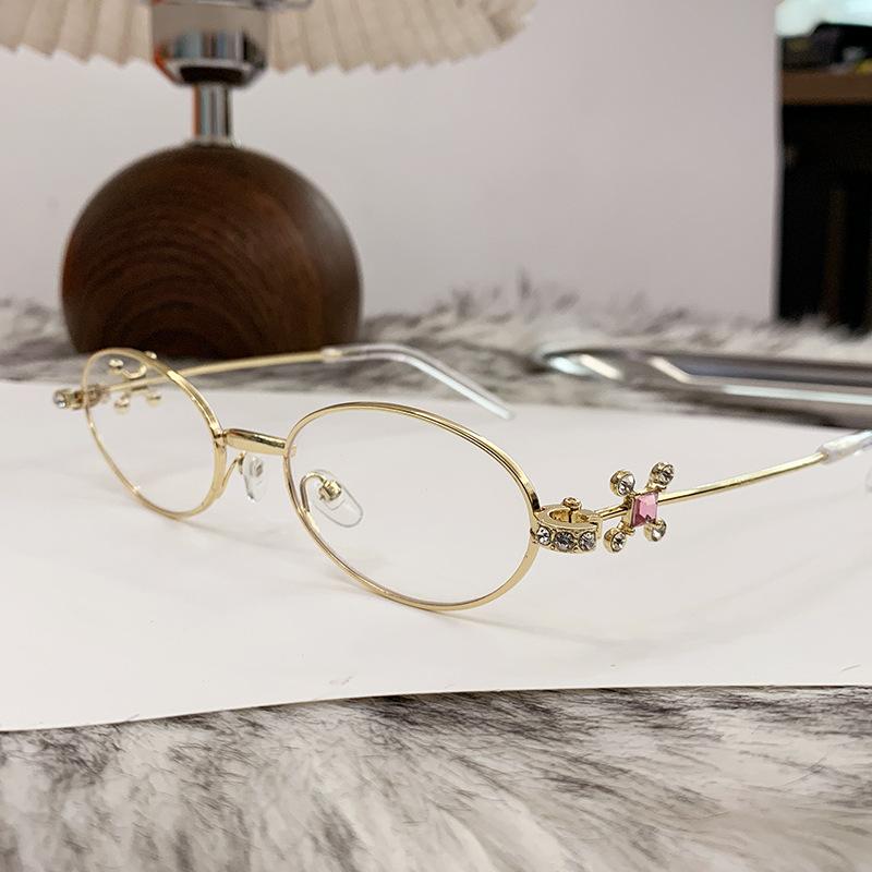 Fashion Style Women Eyeglasses Oval Shape Blue Light Blocking Women's Frame Glasses