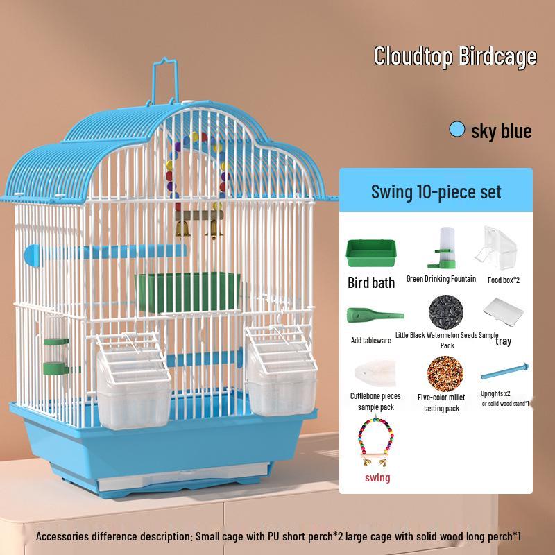 Новая Экологическая Птичья Вилла: Маленькая клетка для попугаев, например, для кореллы, ожерелового попугайчика, волнистого попугайчика, жемчужного