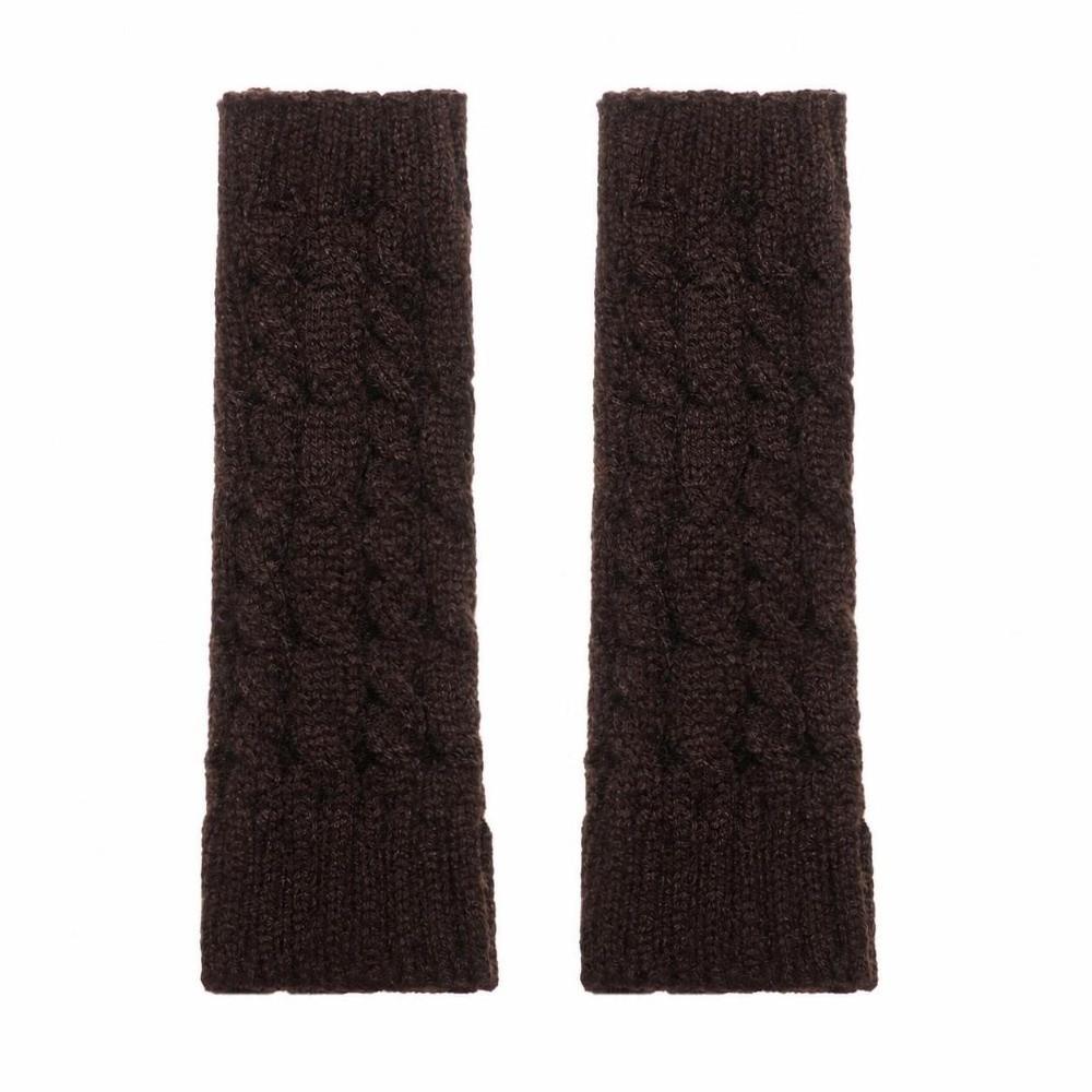 Arm Warmers Fingerless Gloves Thick Warm Fingerless Mittens Women Girls Long Knitted Gloves