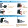 13 Pin To 7 Pin Towing Adaptor Trailer Caravan Truck Towbar Car Plug Adapter 12V Waterproof Electric Socket Converter Connector