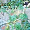 Led Green Leaf Rattan Lights Rechargeable Batteries 8 Modes Lights String For Outdoor Balcony Garden Decoration