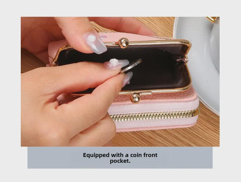 Trendy Mini Student Coin Purse: Stylish Small Wallet with Large Capacity Accordion Card Holder for Women