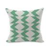 Luxurious Green Geometry Cotton Linen Pillow Case Cushion Pad For Bed Sofa Car Office Decor