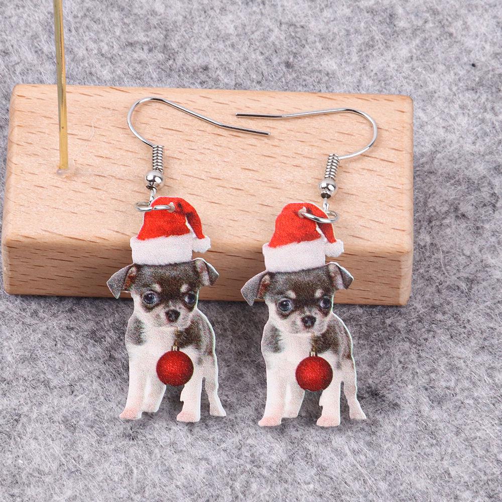 Festive Cartoon Christmas Earrings: Cute, Creative Ear Hooks for a Fun Holiday Atmosphere